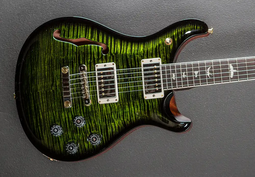 McCarty 594 Semi-Hollow Wood Library Limited - Jade Smokeburst w/Brazi– Dave's Guitar Shop Wholesale