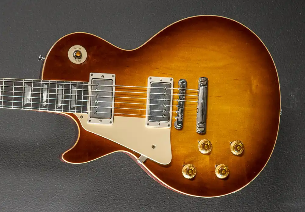 Bargain 1958 Les Paul Standard Reissue Left Hand - Iced Tea Burst– Dave's Guitar Shop