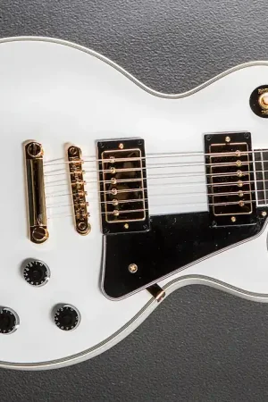 "Inspired by Gibson Custom" Les Paul Custom - Alpine White– Dave's Guitar Shop Cheap
