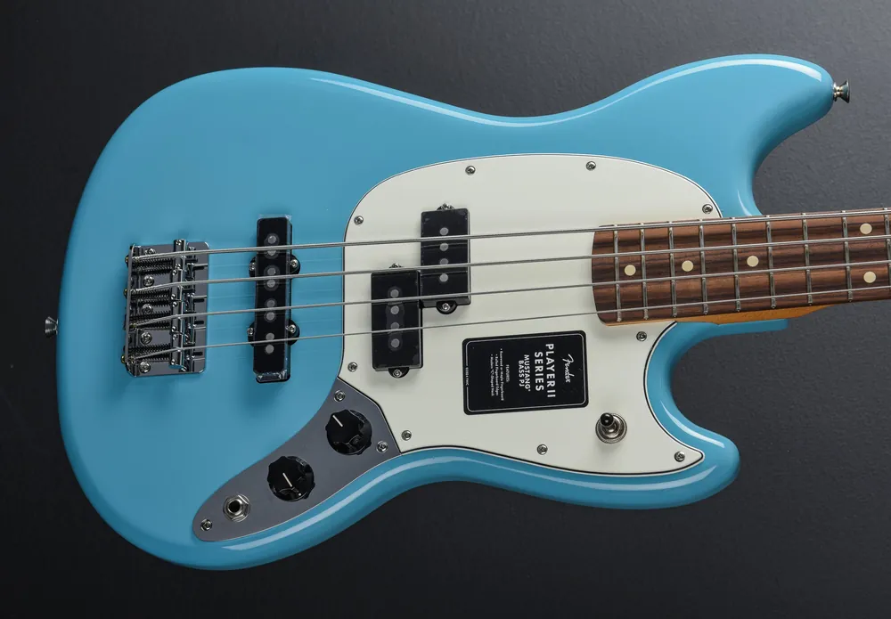 Player II Mustang Bass PJ - Aquatone Blue w/Rosewood– Dave's Guitar Shop Editor’s Pick