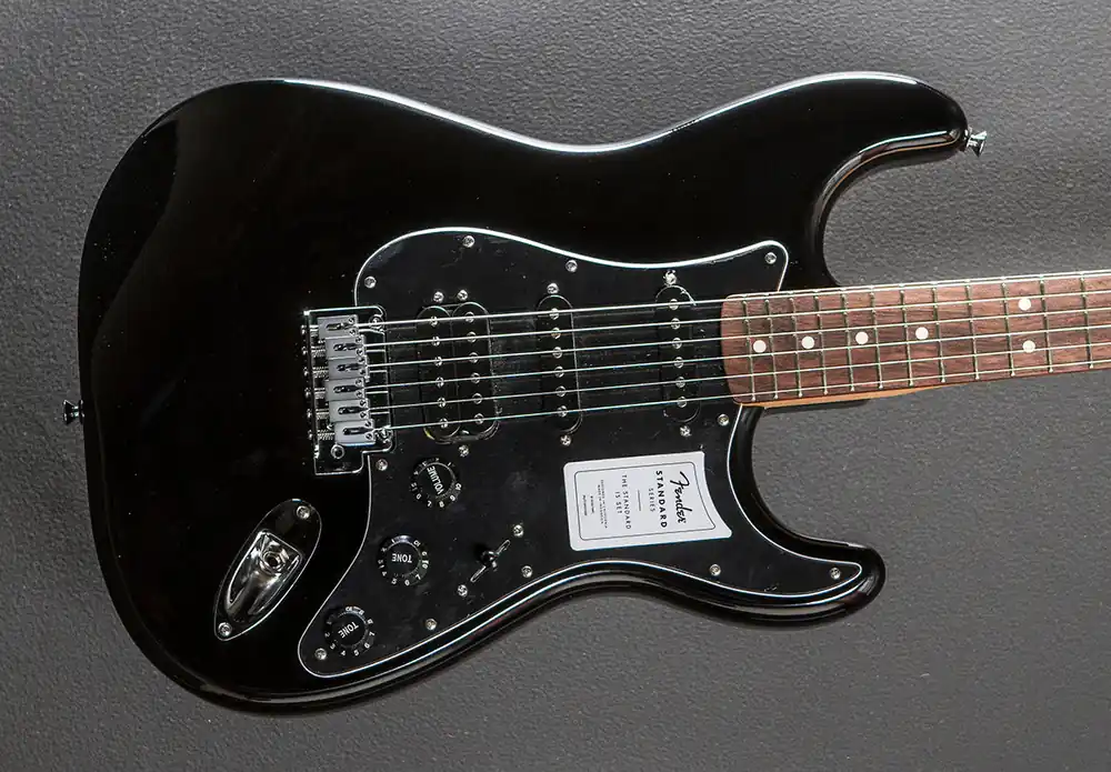 Standard Stratocaster HSS - Black w/Indian Laurel– Dave's Guitar Shop Top Pick