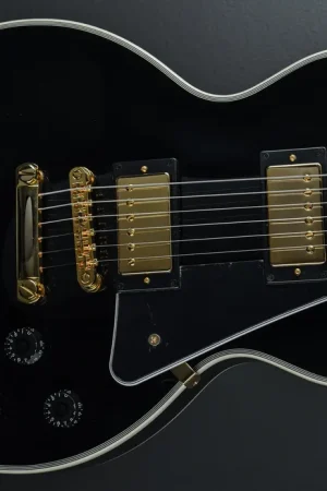 "Inspired by Gibson Custom" Les Paul Custom - Ebony– Dave's Guitar Shop Final Sale