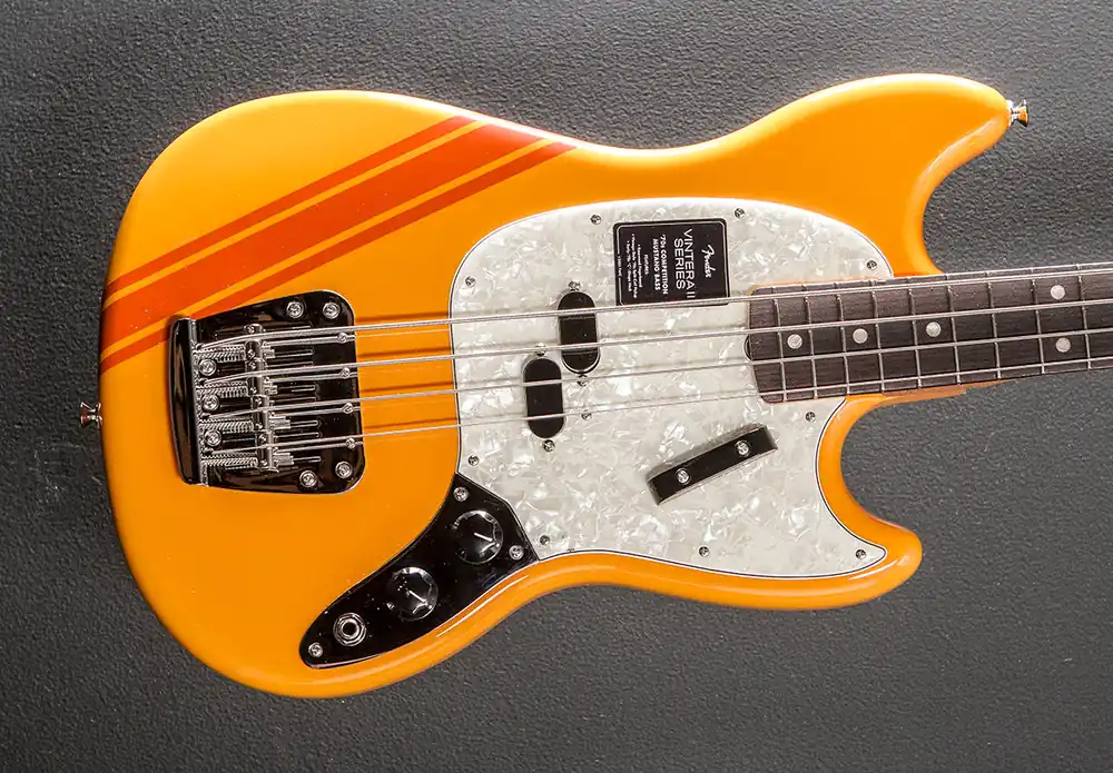 Limited Edition Vintera II 70's Competition Mustang Bass - Competition Orange– Dave's Guitar Shop