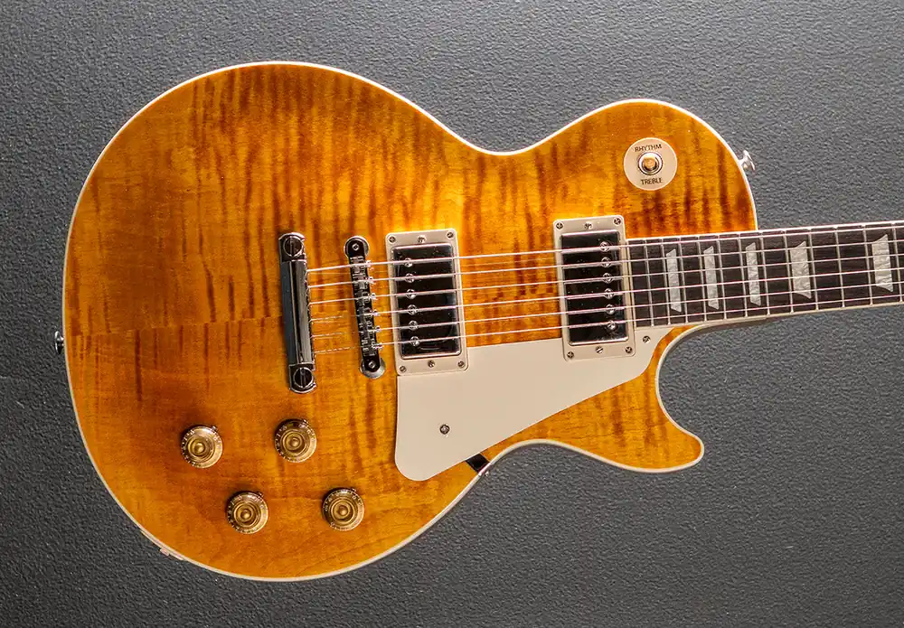 While Supplies Last Les Paul Standard 50's Figured Top - Honey Amber– Dave's Guitar Shop