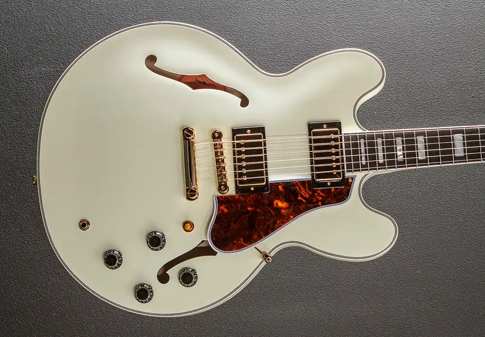 Best Seller "Inspired by Gibson Custom" 1959 ES-355 - Classic White– Dave's Guitar Shop