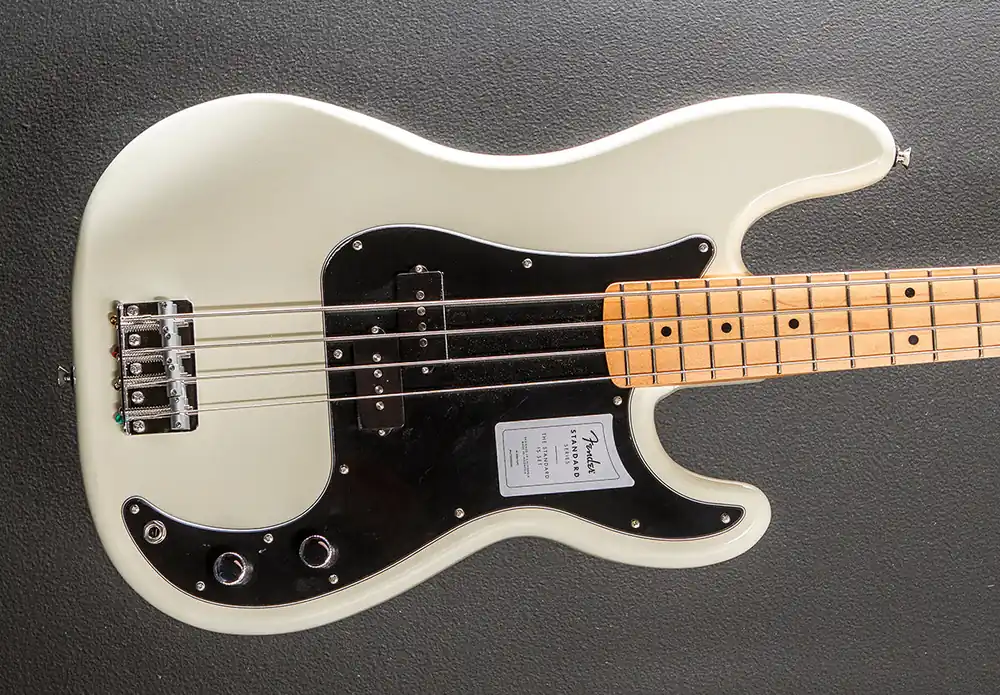 Get Yours Standard Precision Bass - Olympic White w/Maple– Dave's Guitar Shop
