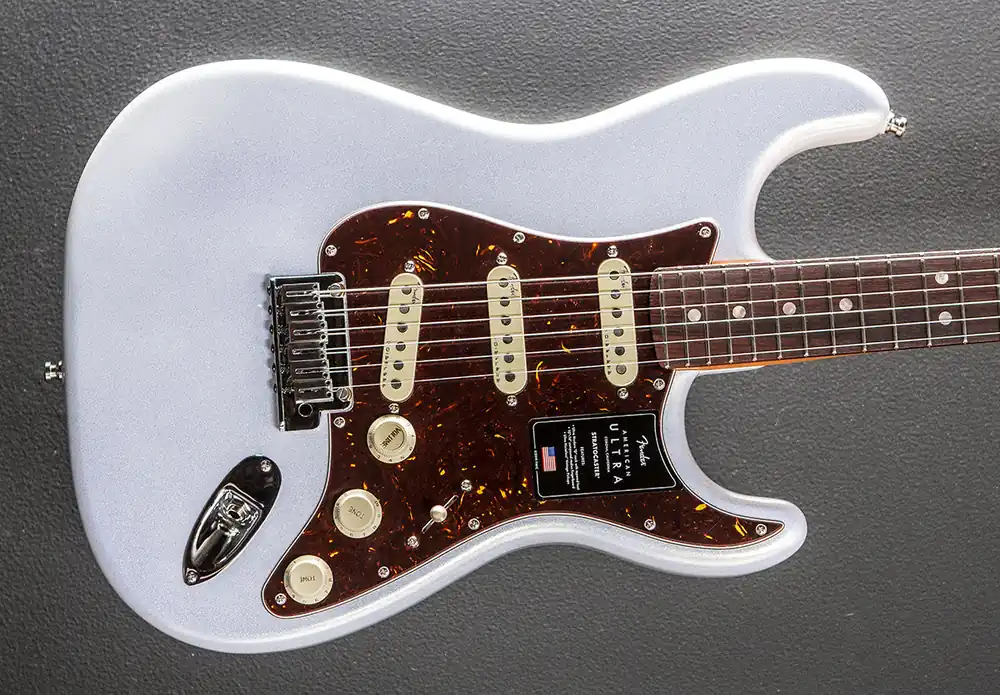 Premium American Ultra Stratocaster - Arctic Pearl w/Rosewood– Dave's Guitar Shop