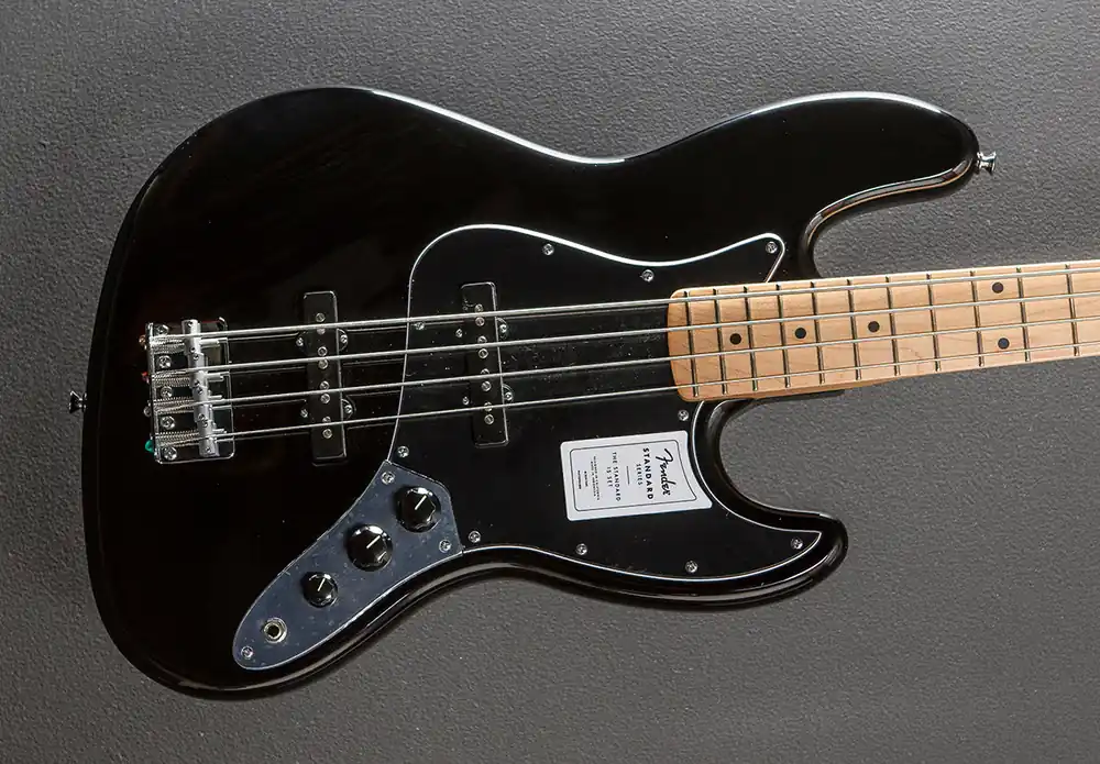 Money Back Guarantee Standard Jazz Bass - Black w/Maple– Dave's Guitar Shop