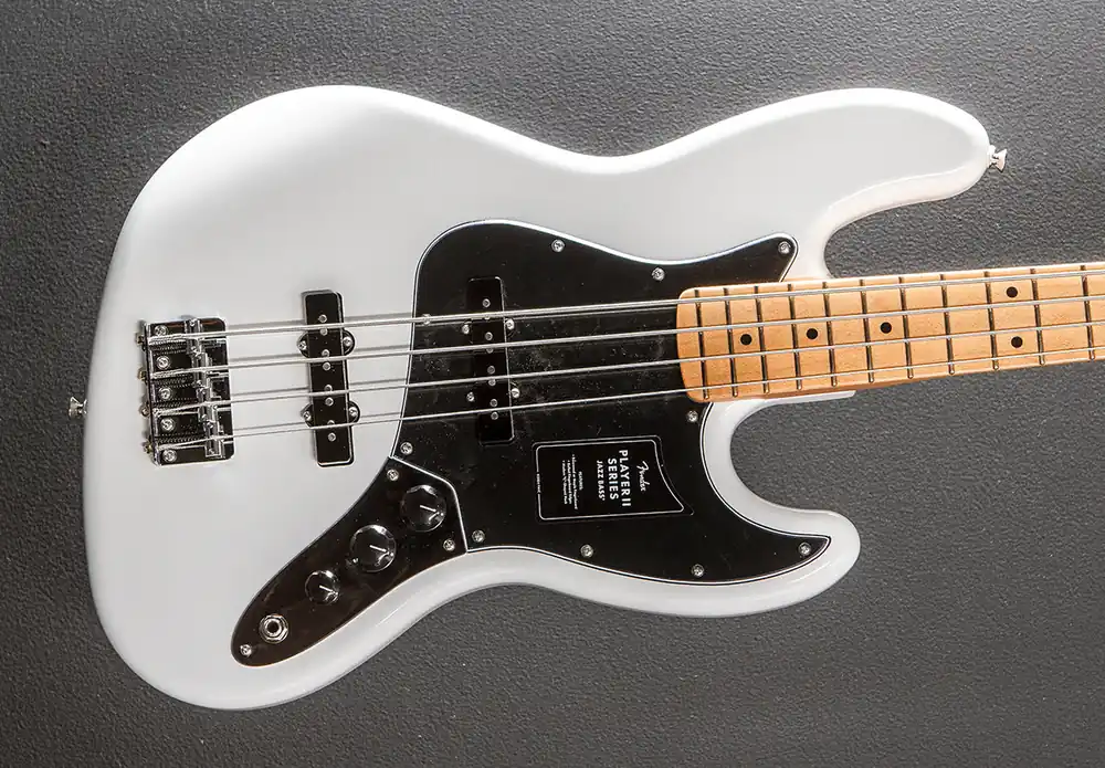 Player II Jazz Bass - Polar White w/Maple– Dave's Guitar Shop Luxury