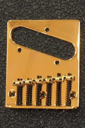 6-Saddle Tele Bridge - Gold, Recent– Dave's Guitar Shop Reduced Price