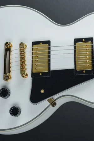 "Inspired by Gibson Custom" Les Paul Custom - Alpine White– Dave's Guitar Shop Hot Deal