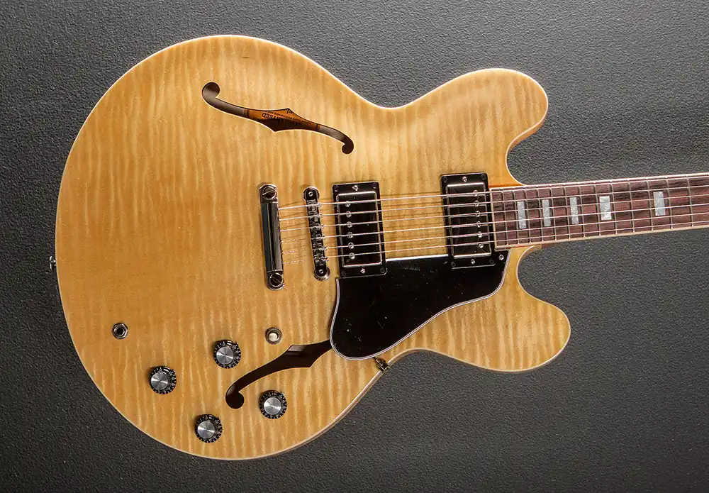 ES-335 Figured - Antique Natural– Dave's Guitar Shop Warranty Included