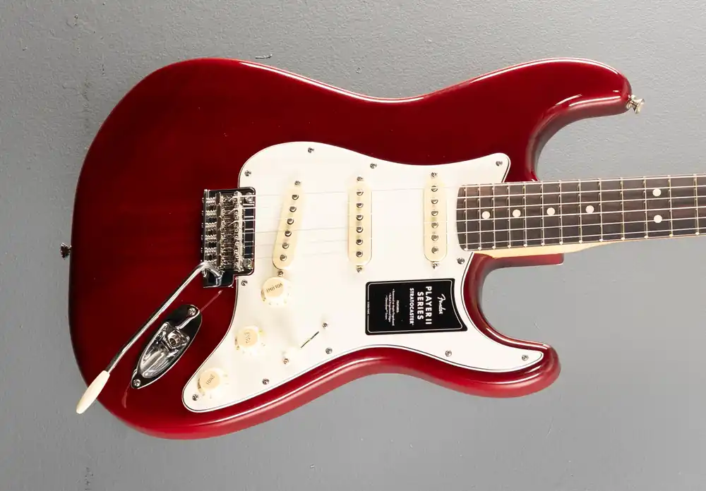 Place Order Player II Stratocaster - Transparent Cherry Burst– Dave's Guitar Shop
