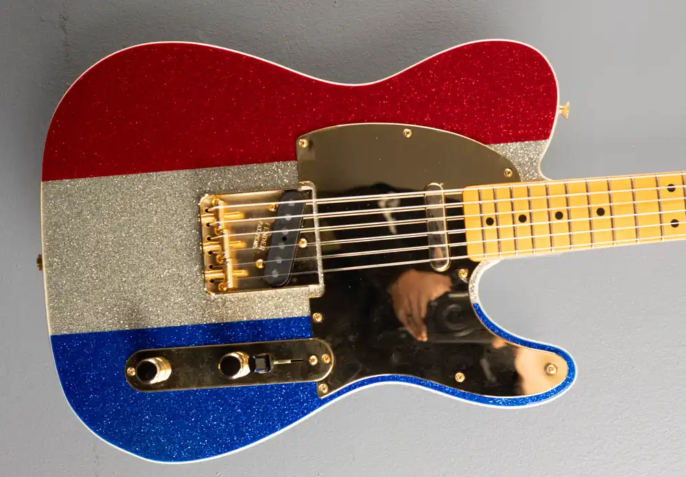 Deal Buck Owens Telecaster - Red, Silver and Blue Sparkle– Dave's Guitar Shop