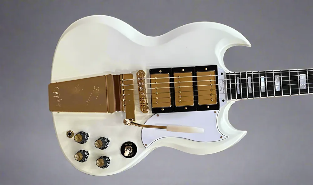 1963 Les Paul SG Custom w/Maestro Vibrola - Classic White– Dave's Guitar Shop Must Have