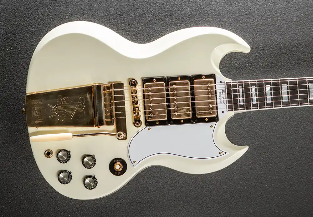 1963 Les Paul SG Custom Reissue w/Maestro Vibrola - Classic White– Dave's Guitar Shop Latest