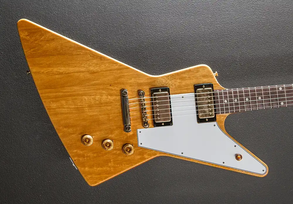 Don’t Miss Out 1958 Korina Explorer Reissue (White Pickguard) - Natural– Dave's Guitar Shop