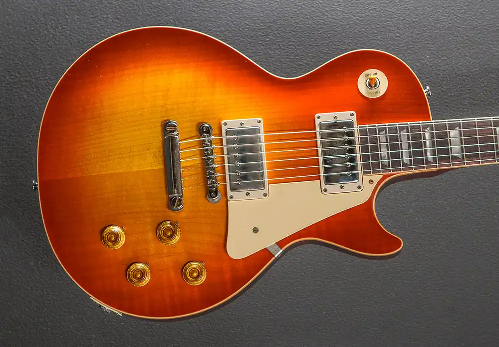 1958 Les Paul Standard Reissue - Washed Cherry Sunburst– Dave's Guitar Shop Factory Price