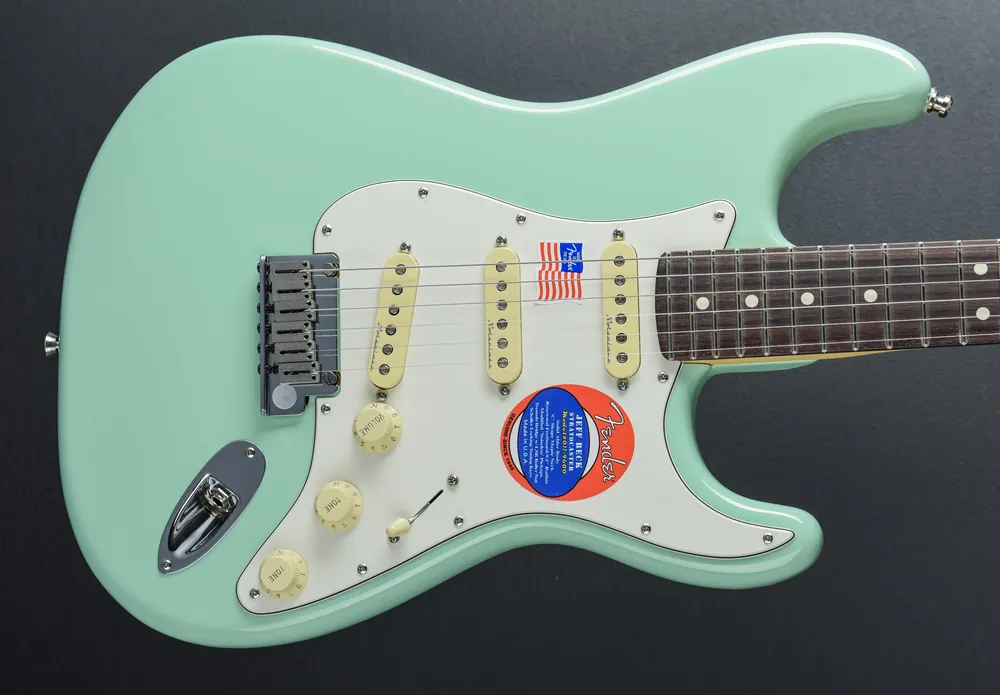 Jeff Beck Stratocaster - Surf Green– Dave's Guitar Shop Free Returns