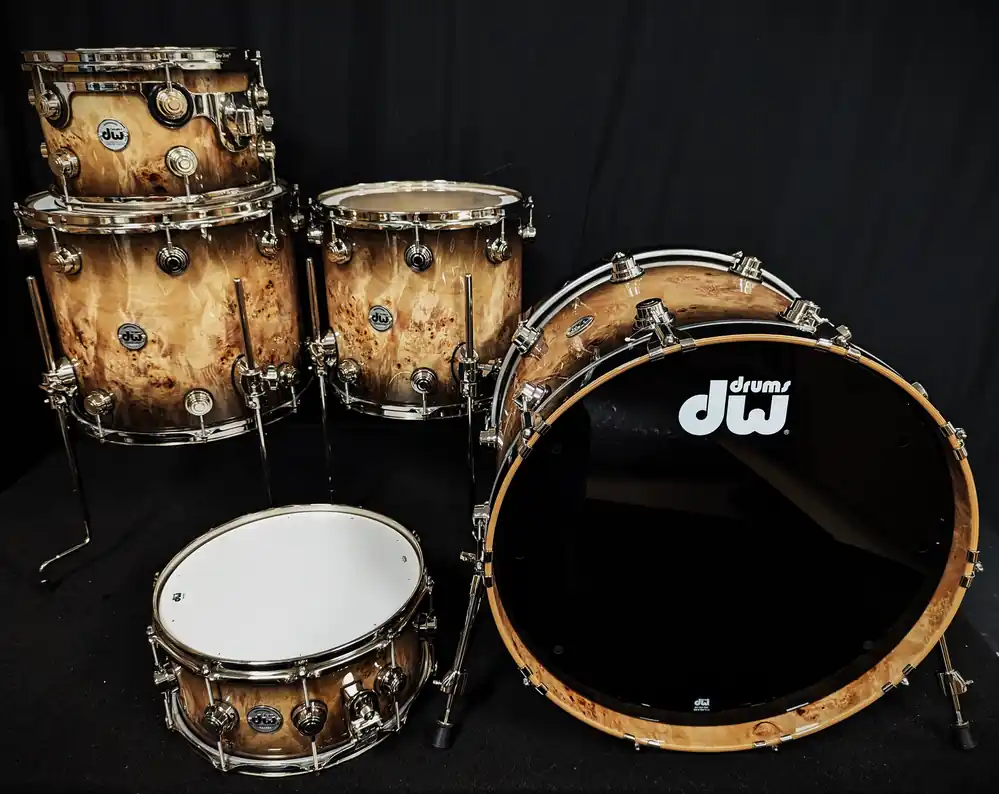 Collectors Series Candy Black Burst over Mappa Burl 5 Piece Shell Pack– Dave's Guitar Shop Best Price