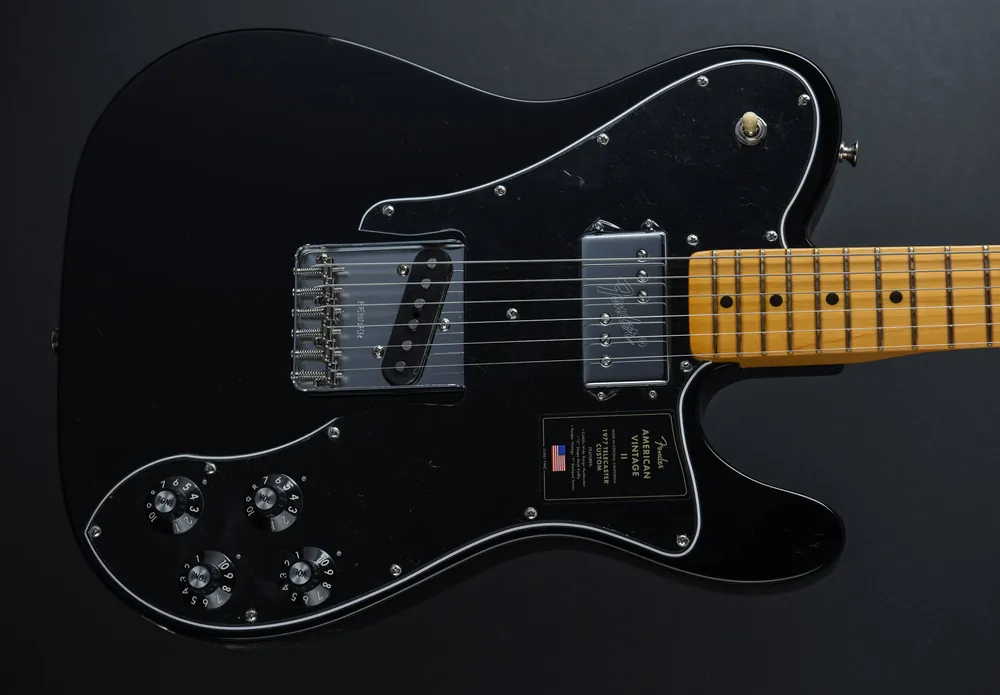 American Vintage II 1977 Telecaster Custom - Black w/Maple– Dave's Guitar Shop Save Now