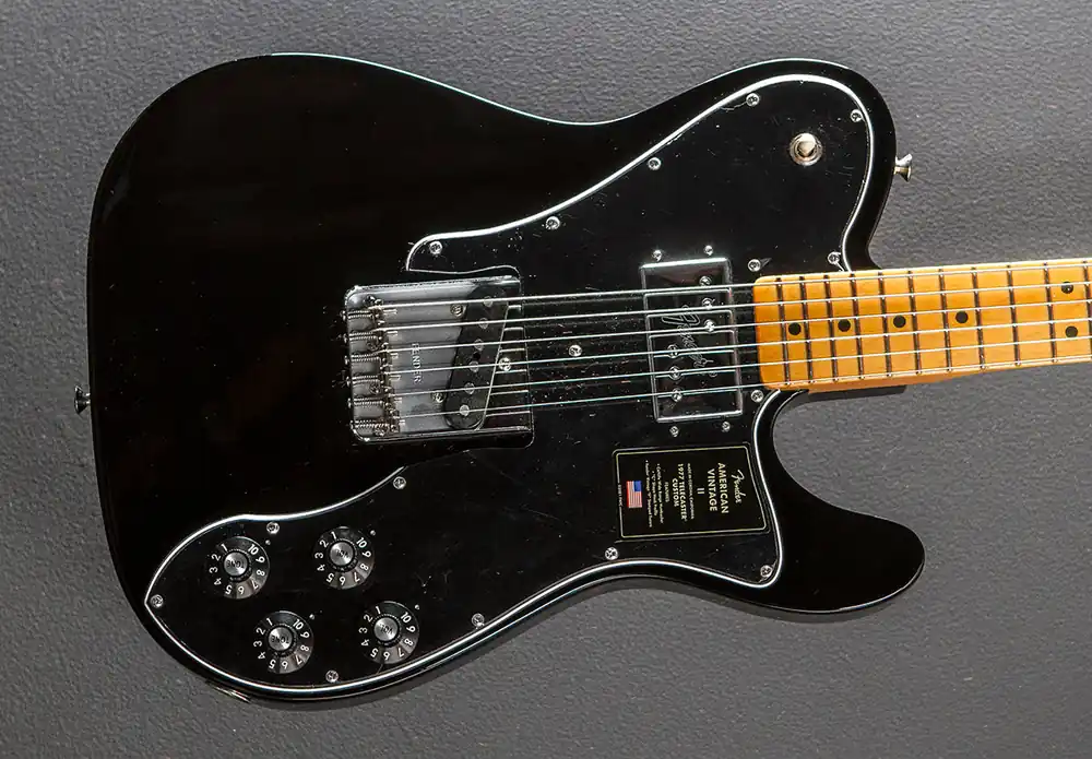 Instant Buy American Vintage II 1977 Telecaster Custom - Black w/Maple– Dave's Guitar Shop
