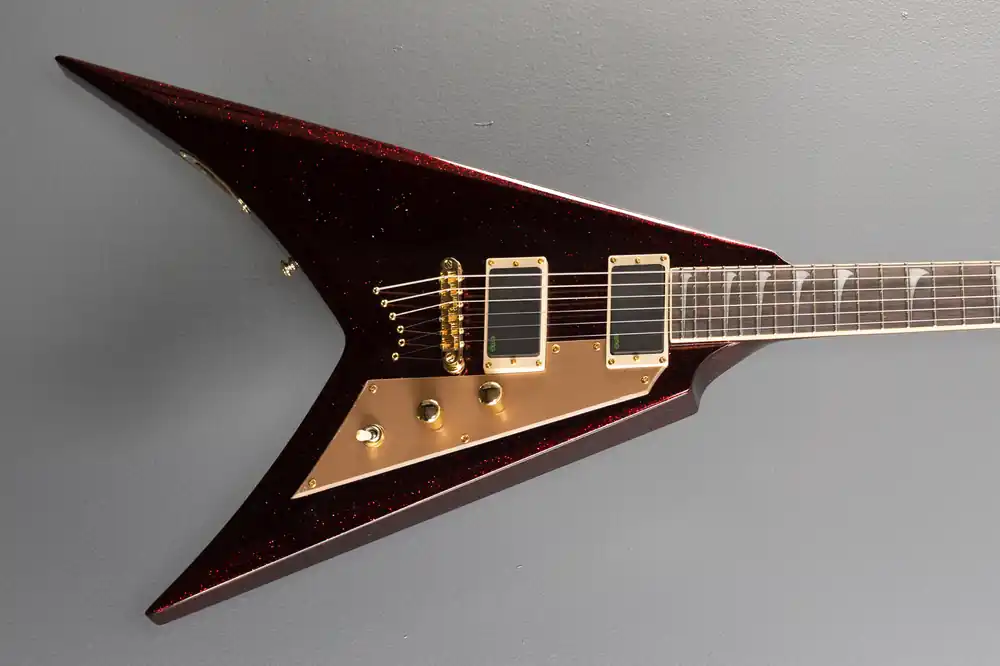 LTD Kirk Hammett KH-V - Red Sparkle– Dave's Guitar Shop Special Discount