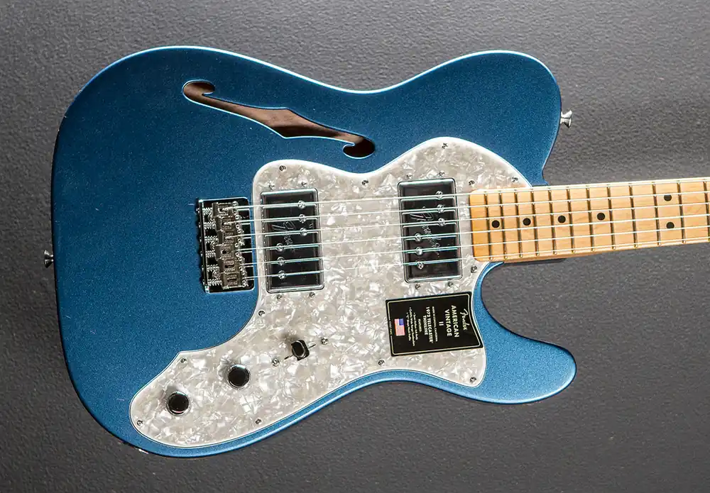Seasonal Sale American Vintage II 1972 Telecaster Thinline - Lake Placid Blue– Dave's Guitar Shop