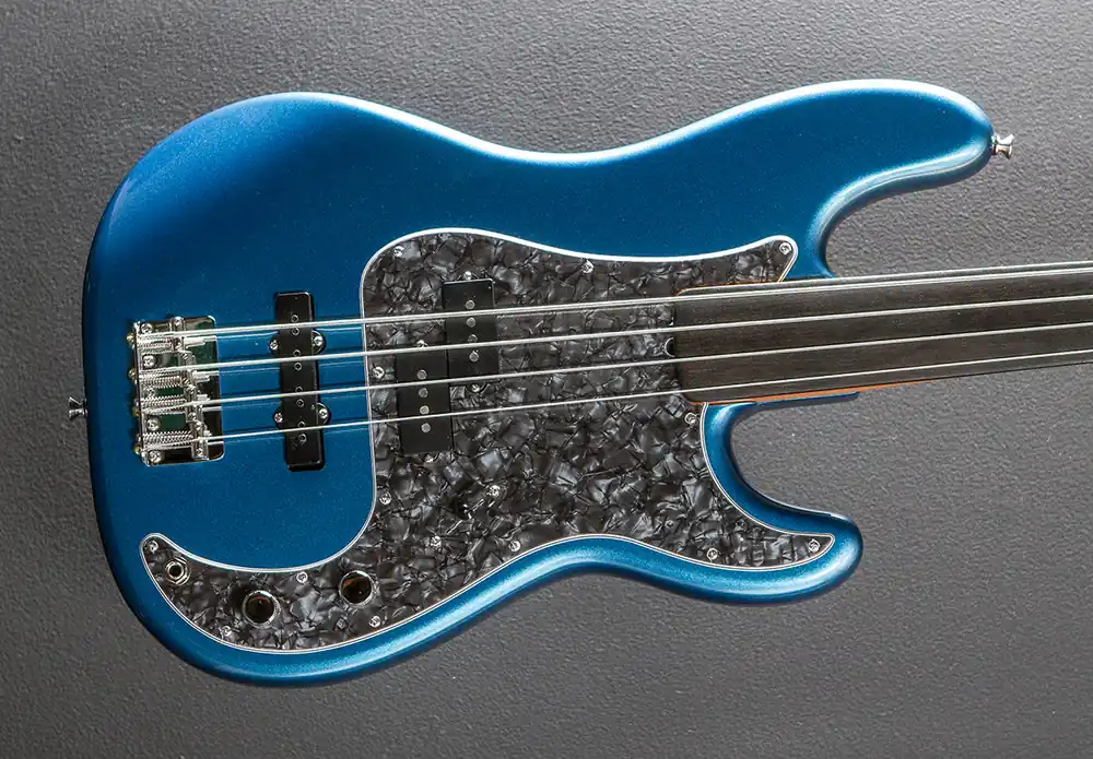 Tony Franklin Fretless Precision Bass - Lake Placid Blue– Dave's Guitar Shop Low Price