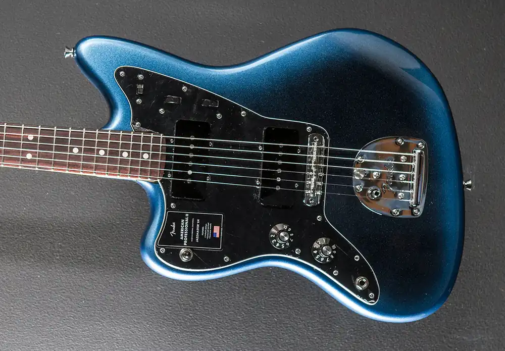 Original American Professional II Jazzmaster Left Hand – Dark Night w/Rosewood– Dave's Guitar Shop