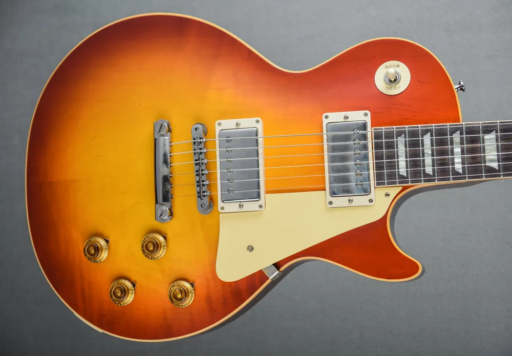 1958 Les Paul Standard Reissue - Washed Cherry Sunburst– Dave's Guitar Shop No Minimum Order