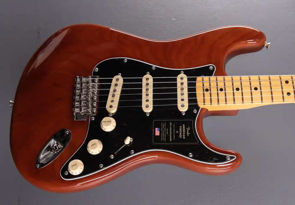 American Vintage II 1973 Stratocaster - Mocha w/Maple– Dave's Guitar Shop Certified