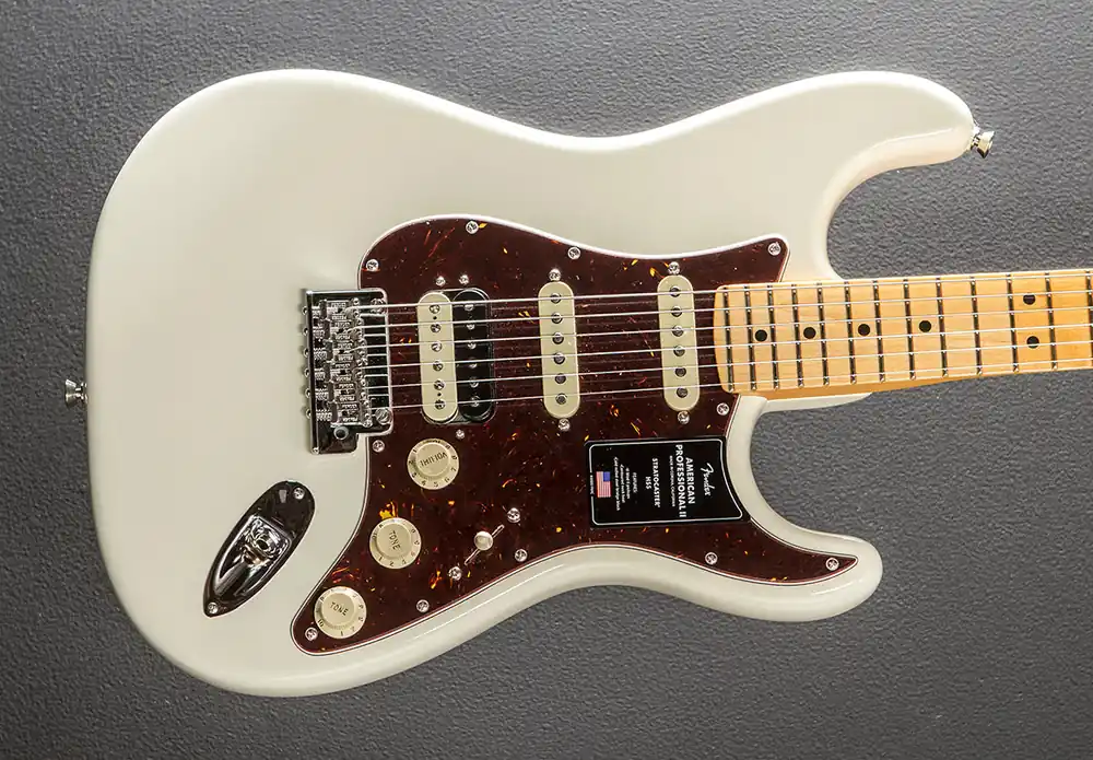 Free Delivery American Professional II Stratocaster HSS - Olympic White w/Maple– Dave's Guitar Shop