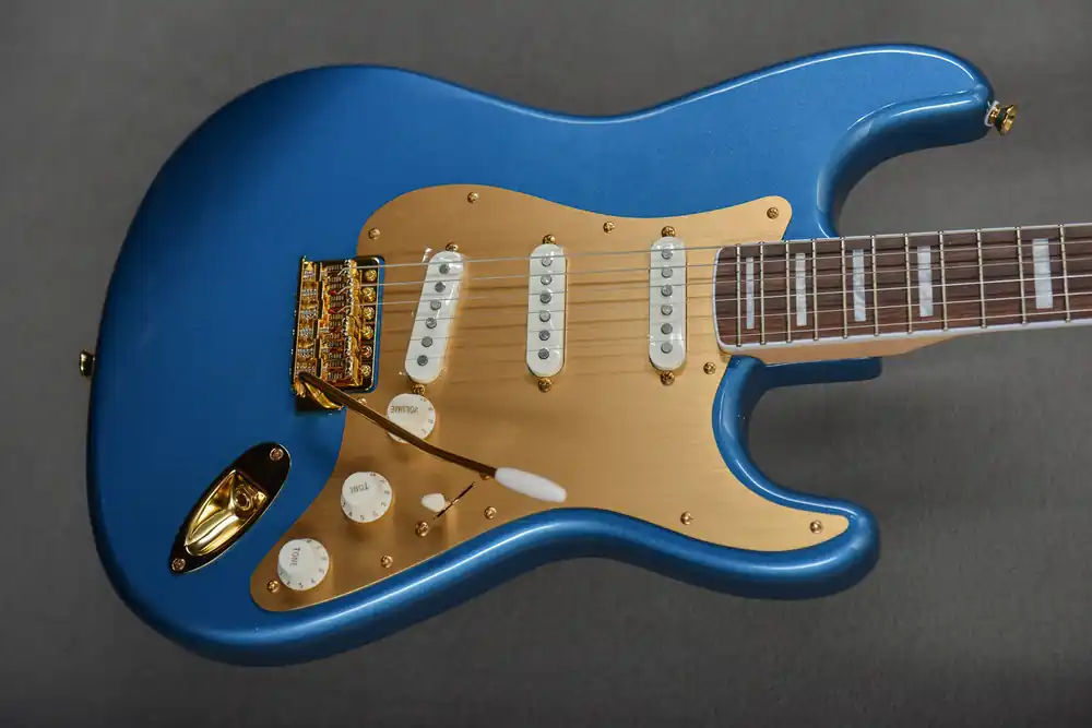 Price Cut 40th Anniversary Stratocaster Gold Edition - Lake Placid Blue– Dave's Guitar Shop