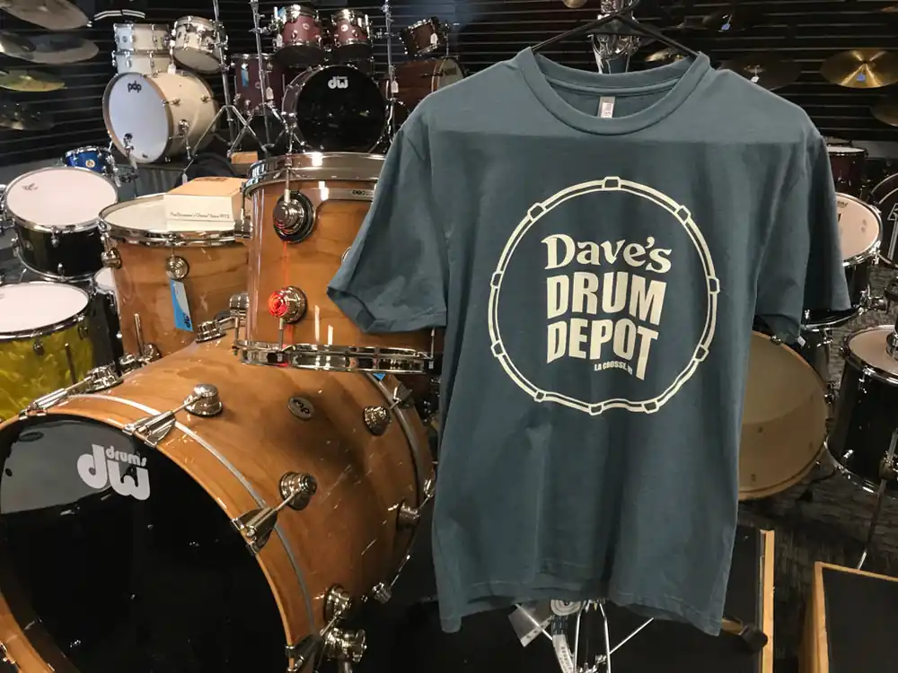 Order Now Drum Depot Original T-Shirt - Indigo– Dave's Guitar Shop