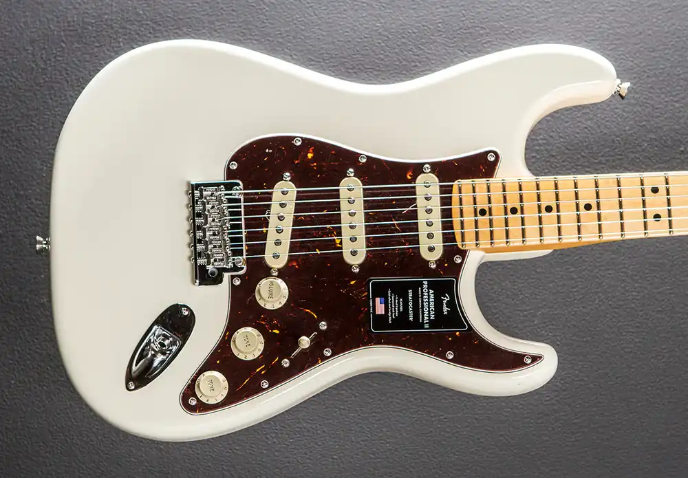 American Professional II Stratocaster – Olympic White w/Maple– Dave's Guitar Shop Best Price